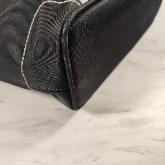 Vintage Coach Hampton Black & Blue Handbag Satchel Purse - Picture 8 of 14